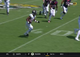 Etienne spins out of tackle on 17-yard scamper