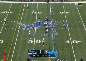Goff, St. Brown nearly complete miracle play to end the half on 39-yard connection