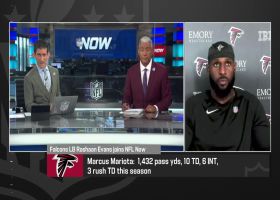 Falcons LB Rashaan Evans reacts to Calvin Ridley's trade to Jaguars