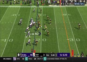Lamar Jackson rainbows 20-yard pass to Agholor