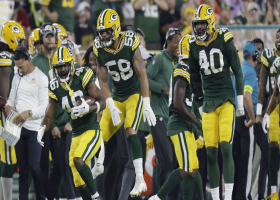 Micah Abernathy soars along sideline for acrobatic interception