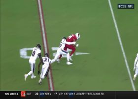 Dobbs' 29-yard connection with Michael Wilson gets Cards into red zone
