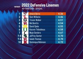 Top 10 fastest 40-yard dashes by defensive linemen | 2022 NFL Scouting Combine