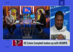 Calais Campbell reacts to receiving message from HOF DE Bruce Smith after 100th career sack