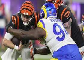 A'Shawn Robinson contains Burrow on first-down sack