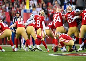 Robbie Gould's 50-yard FG gives 49ers a three-point lead at halftime