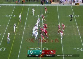 Jerome Baker goes unblocked on third-down sack of Garoppolo