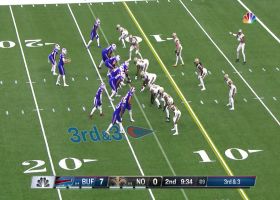 Kaden Elliss uses coverage fake on unblocked sack of Josh Allen