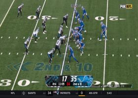 Goff rainbows 27-yard pass to Reynolds along sideline