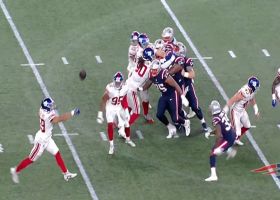 Tip-drill INT! Austin Calitro tips Bailey Zappe's pass to himself for Giants takeaway