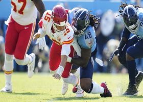 Bud Dupree's first sack as a Titan forces Mahomes to fumble