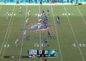 Van Ginkel fires around the edge for lightning-quick sack on Jones