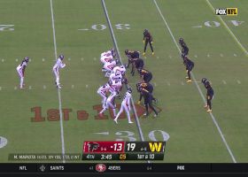 Mariota gets back up from ground for 45-yard completion to Zaccheaus