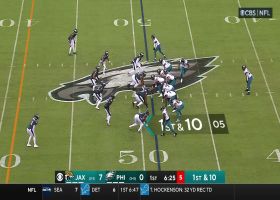 Dan Arnold stiff-arms his way to 26-yard gain