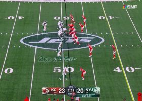 Tershawn Wharton recovers Zach Wilson's dropped snap for Chiefs takeaway
