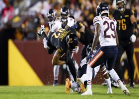 Rookie Terell Smith rips ball from Thomas and recovers it along sidelines