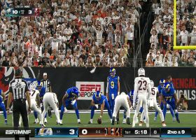 Puka Nacua makes a juggling one-handed grab for 8 yards