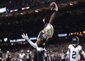 Rashid Shaheed's insane one-handed catch comes out of bounds in end zone