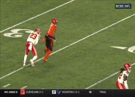 Ja'Marr Chase hurdles would-be Chiefs tackler at end of 40-yard catch and run