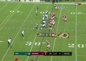 Haskins hits Sprinkle in traffic for first down