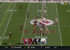 Brandon Aiyuk glides across middle for 23-yard catch and run
