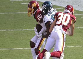 Jimmy Moreland jumps route for Washington's second INT