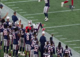 Keion Crossen snags impressive toe-tapping INT on the sideline