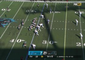 Darnold's laser beam hits Shi Smith perfectly in stride for 17-yard gain to improve FG position