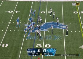 Sam LaPorta somehow gathers in contested catch for 12 yards