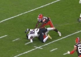 Denzel Ward jumps route on INT vs. Tyler Huntley