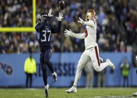 Amani Hooker reads Garoppolo's eyes for Titans' second INT