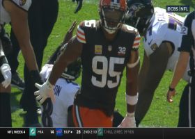 Myles Garrett secures his first sack of game vs. Lamar Jackson