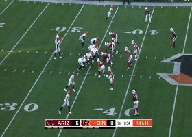 Victor Dimukeje flies in on Brandon Allen for 10-yard sack