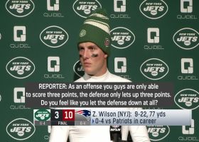 Saleh, Zach Wilson and Garrett Wilson react to Jets' Week 11 loss to Patriots