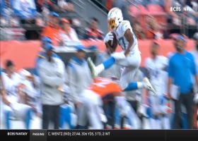 Joshua Kelley's incredibly ambitious hurdle nearly goes for first down