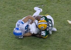 St. Brown channels Terrace Marshall by catching pass between his legs in crunch time