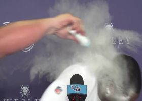Kevin Byard pranked with baby powder shower at press conference