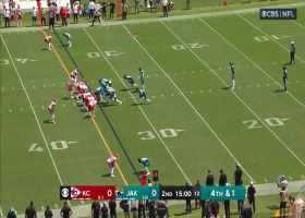 Football doinks off Richie James' helmet for muffed-punt turnover