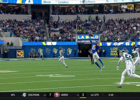 Tutu Atwell's one-handed catch on the run turns into 30-yard gain