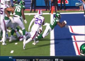 Josh Adams muscles his way into the end zone for late TD