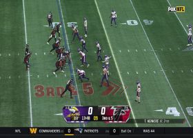 Heinicke's 12-yard fastball to Pitts has quite a bit of heat behind it