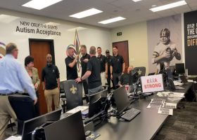 Saints' draft room celebrates No. 40 pick of Isaiah Foskey | 'NFL Draft Center'