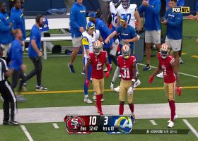 Stafford's third-down throw finds Puka Nacua over middle for 20-yard gain