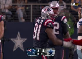 Deatrich Wise's sack of Prescott forces turnover on downs in fourth quarter