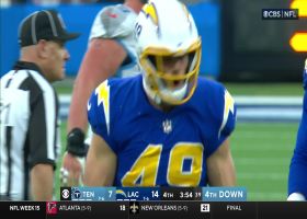 Drue Tranquill's 7-yard sack of Tannehill is anything but tranquil