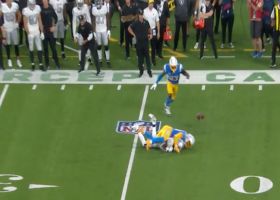 Michael Davis disrupts Derek Carr's fourth-down pass to seal win for Bolts