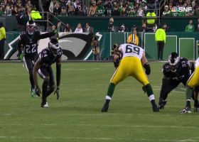Josh Sweat cleans up Suh's pressure on Rodgers with 3-yard sack