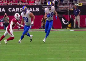 Tyler Higbee dashes to open grass on 26-yard catch and run