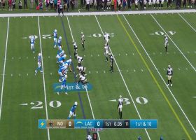 Quentin Johnston’s dig route sparks 16-yard reception over middle