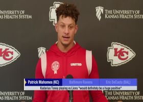 Patrick Mahomes on Kadarius Toney playing vs. Lions: 'Would definitely be a huge positive'
